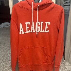 American Eagle Outfitters Orange Hoodie Sweater